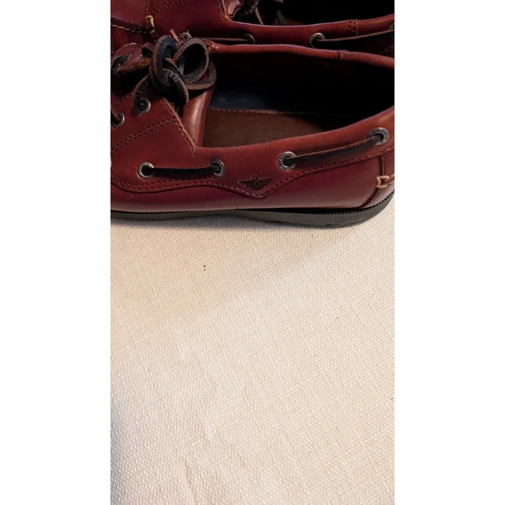 Dockers Castaway Leather Boat Lace Shoes Brown Size 9M Nautical Preppy